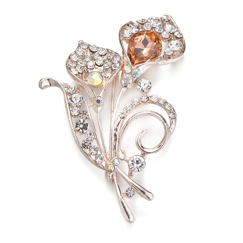 Женская винтажная брошка IYOE в современном стиле с кристаллами виде