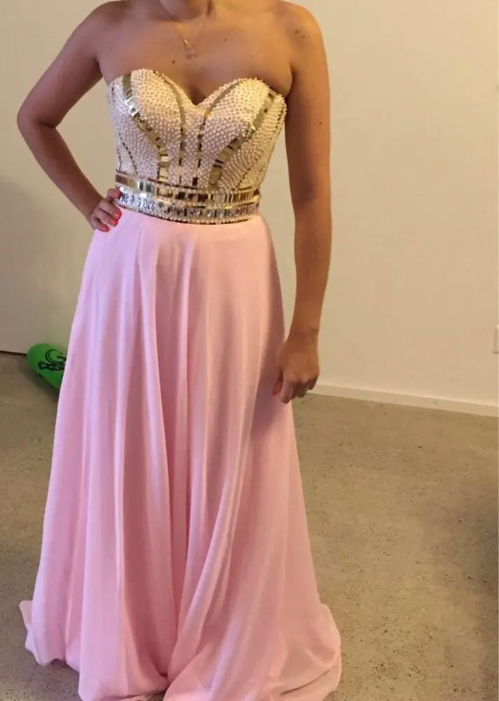 

2020 арабское длинное шифоновое вечернее платье А-силуэта с жемчугом и бисером