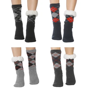 Носки-тапочки мужские FRALOSHA, зимние, теплые, Нескользящие, 4 пары