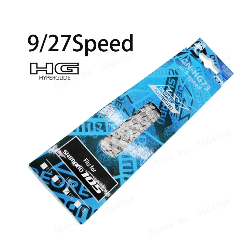 Новый DEORE CN HG73 9/27 скоростная цепь 116л с быстроразъемными звеньями HG 9 свободного