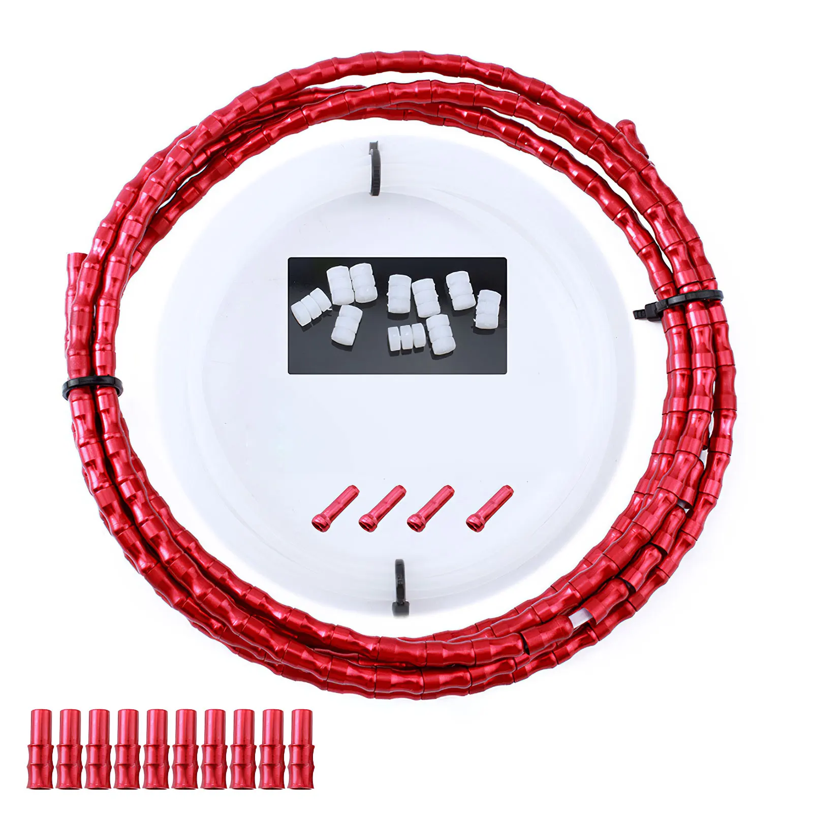 

180cm Bike Brake Cable Housing Kit Bicycle Cable Housing Set Aluminum Alloy Bicycle Shift Cable Housing Set For Mountain Bikes