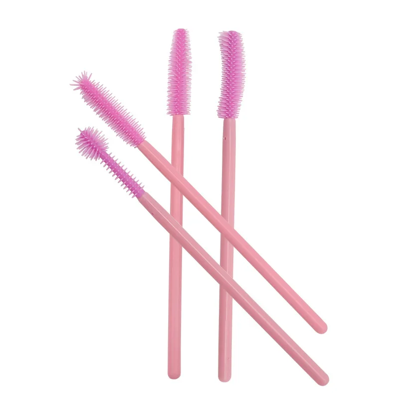 50 шт. семян розовых одноразовые силиконовые гелевые для ресниц расческа