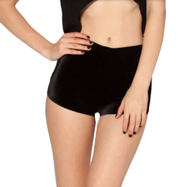 Удобные танцевальные шорты для гимнастики девочек с высокой талией бархатные