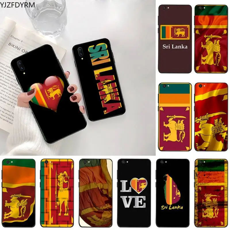 

KPUSAGRT Sri Lanka flag Black Cell Phone Case For Vivo Y91c Y17 Y51 Y67 Y55 Y7s Y81S Y19 V17 vivos5