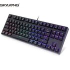 Механическая USB-клавиатура Skyloong GK87, геймерская клавиатура с RGB-подсветкой, эргономичная клавиатура из АБС-пластика с горячей заменой, аксессуары для настольных игр