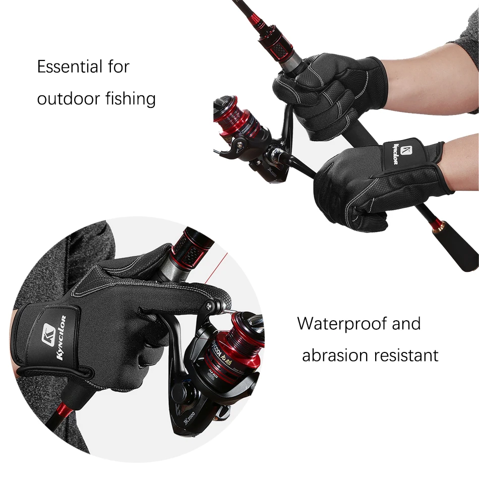 NEWOutdoor Нескользящие гибкие рыболовные перчатки с двумя пальцами Практичные