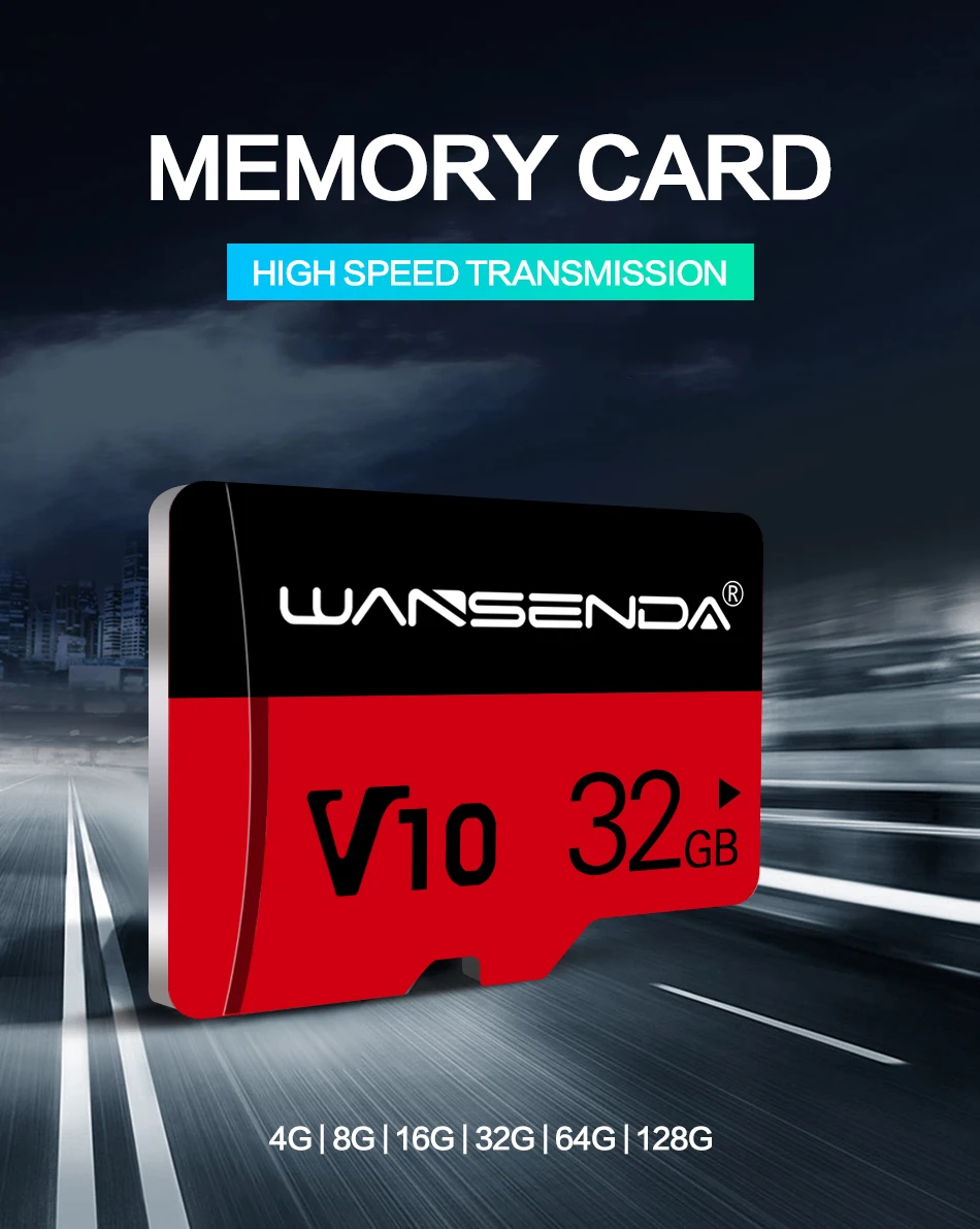 WANSENDA карта памяти 128 Гб 64 Гб высокоскоростная Micro sd карта класс 10 16 ГБ 32 ГБ флэш-карта памяти Microsd TF карта для планшетных ПК