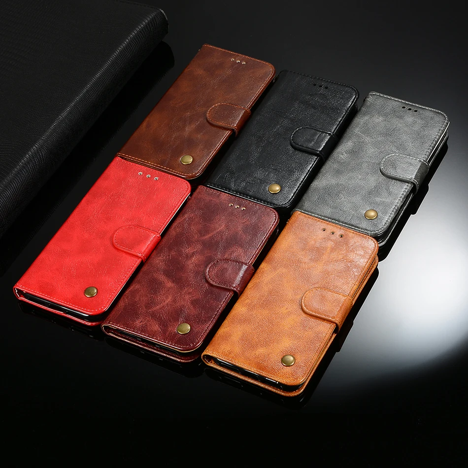 Кожаный чехол-бумажник в стиле ретро для Samsung Galaxy A10 M10 M20 A20 A30 A50 A9 A8 Plus A7 A6 A5 A3 Note 9 8 5