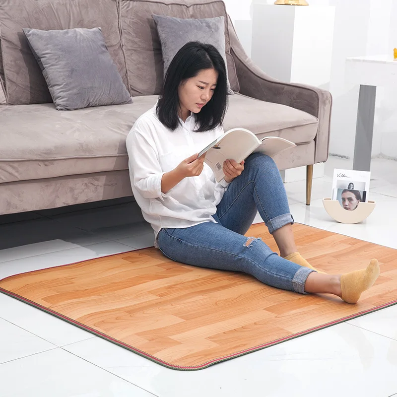 220v winter heating foot mat office home electric heating pad warm feet heaterthermarpet leather household floor electric heater free global shipping