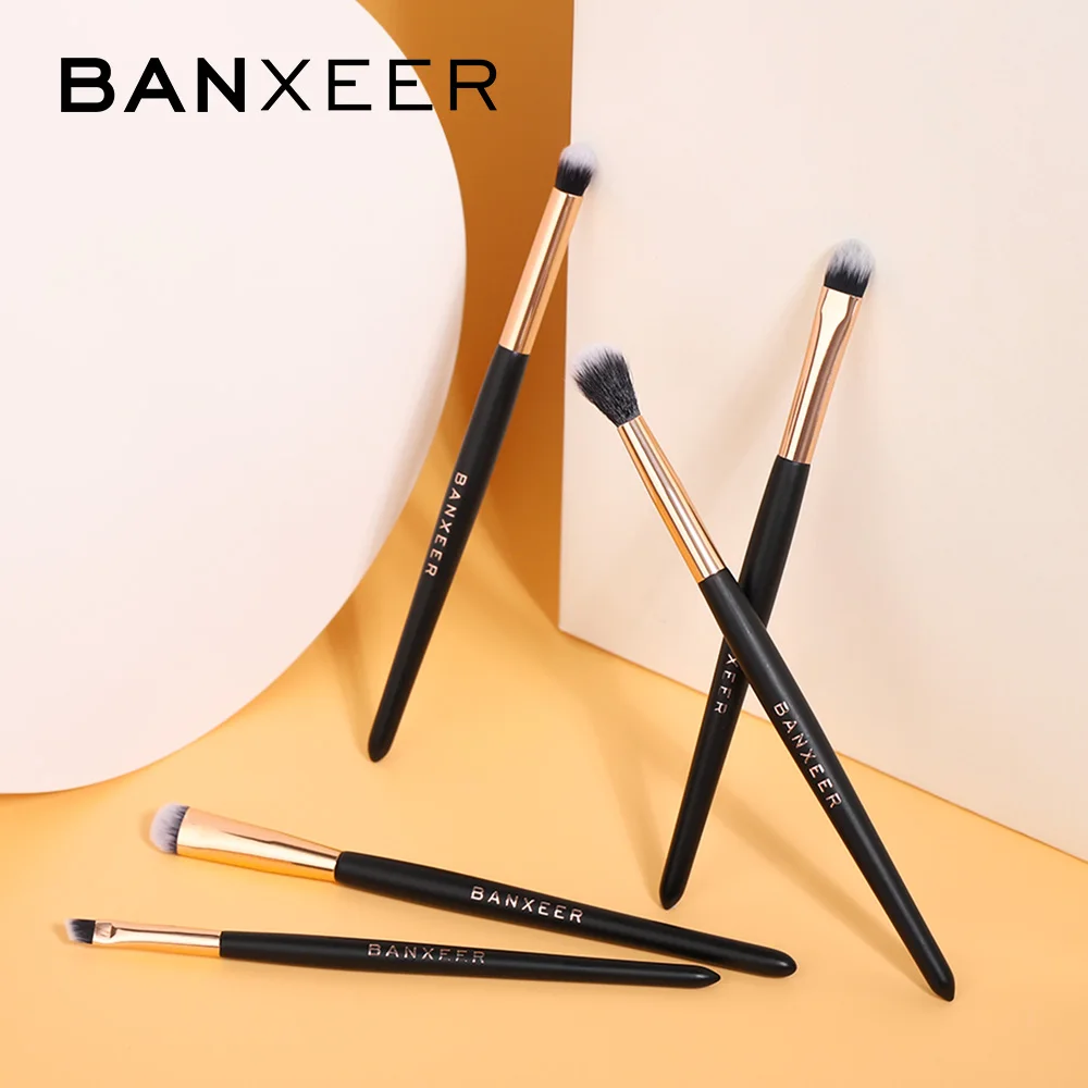 Набор кистей для макияжа BANXEER 5 шт./лот растушевки теней консилера кисти губ и глаз