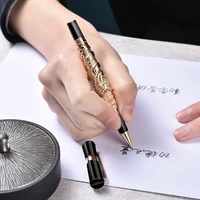 jinhao gold dragon ballpoint pen gold clip luxury pen 0 7mm nib school office supplies canetas