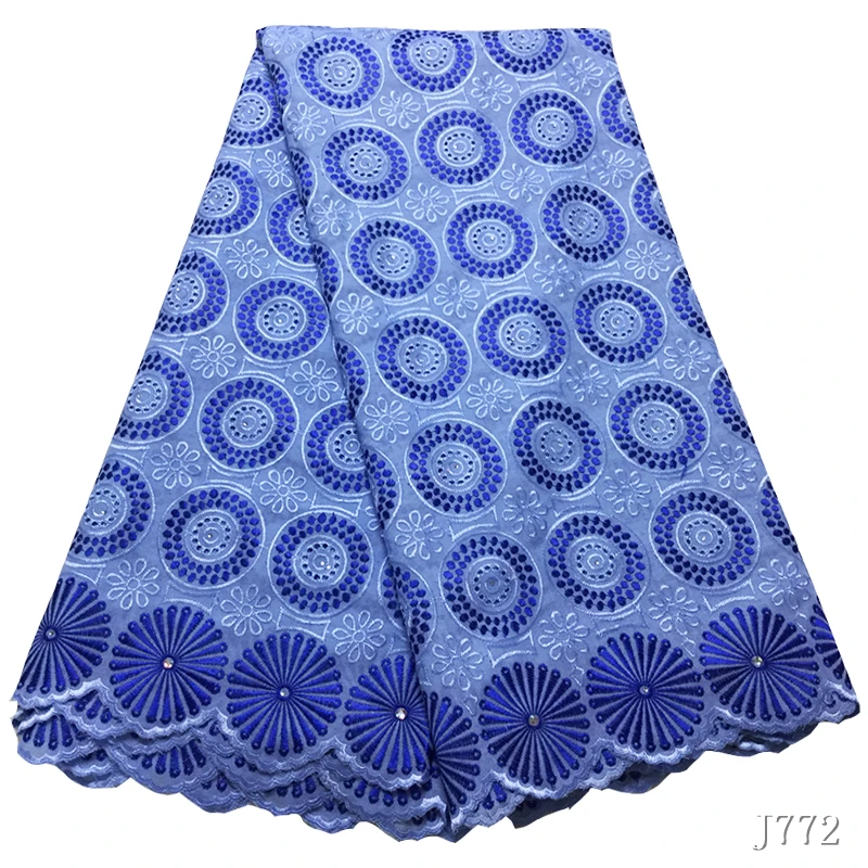 Африканская кружевная ткань Королевский Синий Швейцарский Vole Lace 5 ярдов порошок вышитая польская хлопковая кружевная ткань Женская ткань HA772