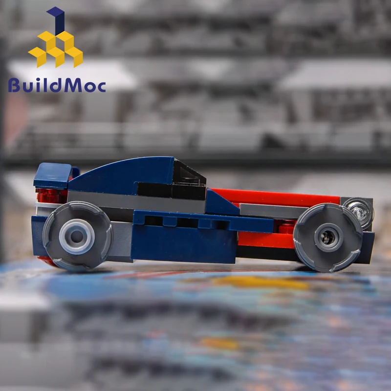 BuildMoc 5775 31045 концепция автомобиля техника синий автомобиль Строительные блоки DIY