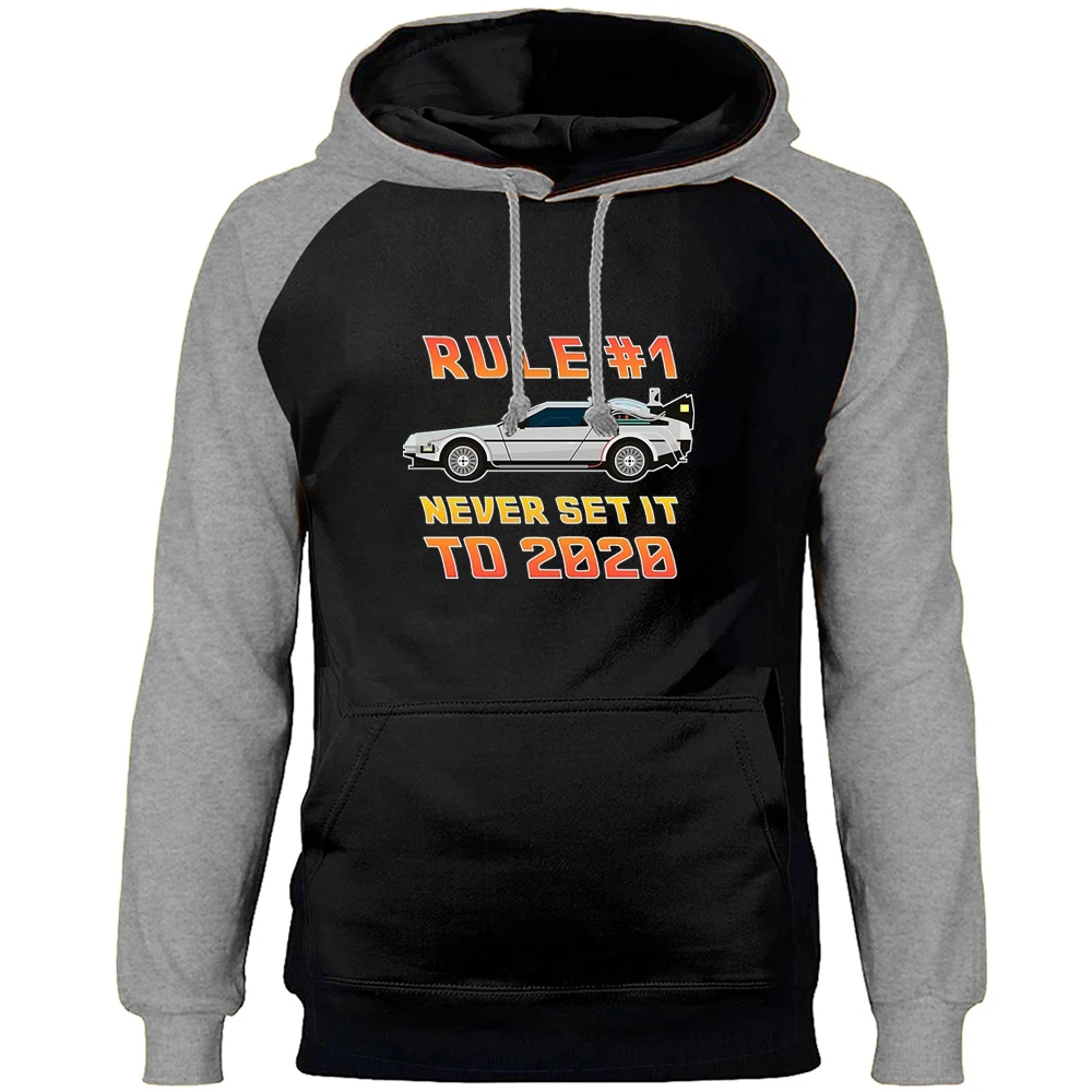 Толстовка с надписью Back To The Future Never Set It Man осенне-зимний мужской пуловер круглым