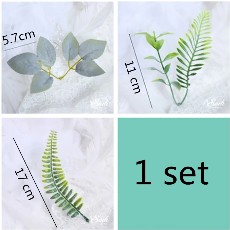 3pc leaves set Свадебные украшения для торта с изящным цветком на крючке, вечерние украшения для торта, украшения для выпечки на годовщину, свадебные десерты, подарки для влюбленных - Цвет: 3pc leaves set