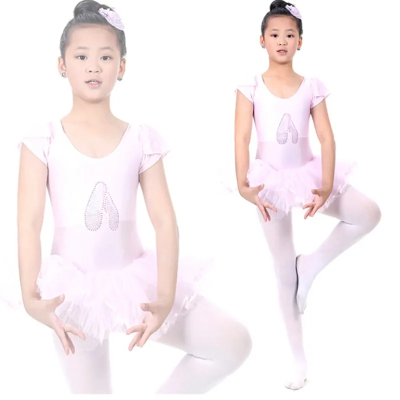 

Gymnastics Leotards Dance Dress Candy Color Tutu Dancewear Costumes 3-7Y