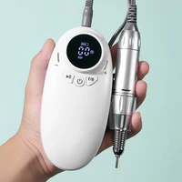35000rpm nail drill manicure machine pen rechargeable portable apparatus drill bits grinder tool for gel polisher handpiece lcd