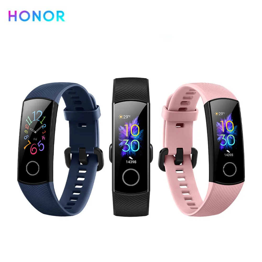 Huawei Honor Band 5 AMOLED экран Оксиметр пульсометр фитнес трекер спящий сон сенсорный