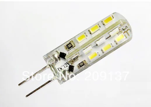 

High quality G4 Led 12V 24 Leds 3014 Chip White Warm White Silicon Lamp DC 12V Crystal Light 3W Lights & Lighting 100pcs/Lot