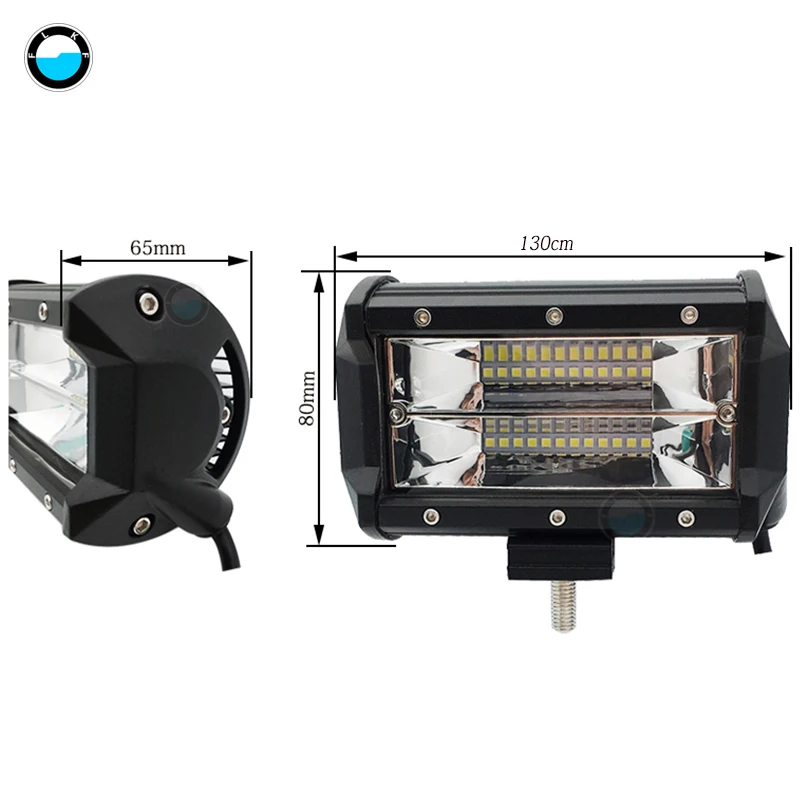 4 шт. оптовая продажа 5 дюймов Светодиодная панель для работы 12 В Рабочая лампа 72