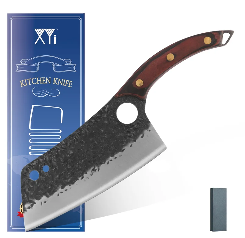 

Xyj 7 Inch Slicing Knife Meat Cleaver Stainless Steel Knives Set Full Tang Chef Knife Wooden Handle Cooking Knife With Gift Box