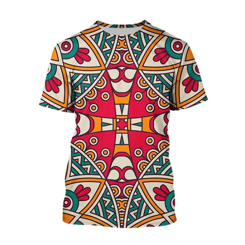 

LIASOSO New Summer Kaleidoscope Oversized T Shirt 3D Print Harajuku Short Sleeve T Shirt Unisex Casual Tops Retro T Shirt