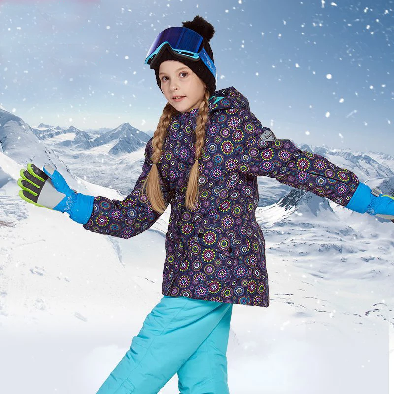 2019 Зимний Лыжный комплект для девочек уличная спортивная куртка сноуборда