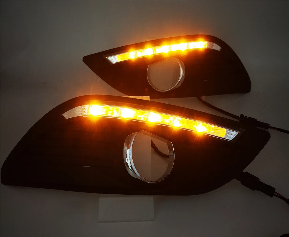 Автомобильная проблесковая 1 комплект для Ford Focus Sedan светодиодный DRL Дневной