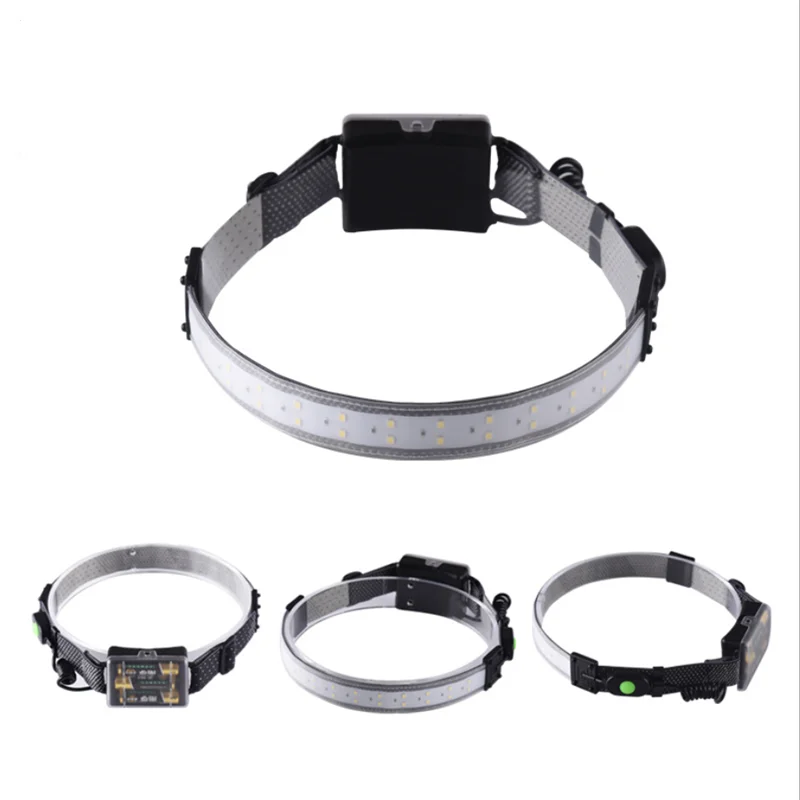 

AAA Battery Head Mounted Light,180 Wide Angle 500Lumens Waterproof LED Headlamp - LED Bar Lights for Hiking,Running, Fishing,etc