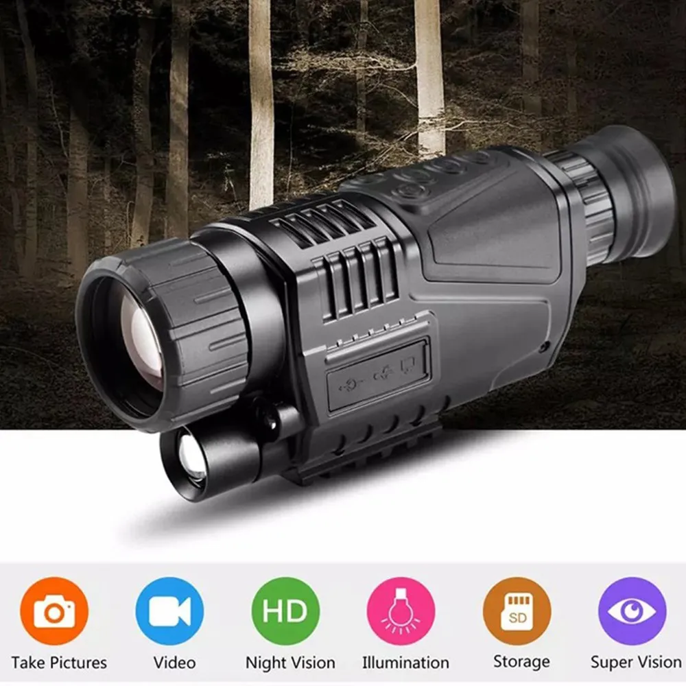 

Night Vision Binoculars HD Monocular Telescope Digital Infrared Monocular Take Photos And Videos Playback Function For Hunting