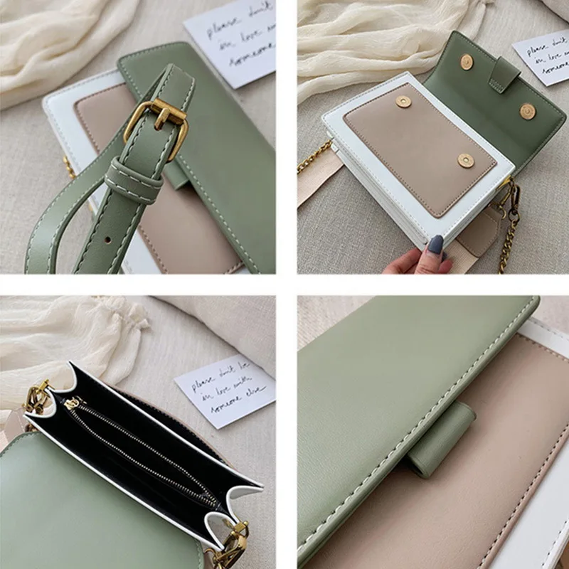 women bag Women's handbag single shoulder adjustable crossbody strap metal small square bolso mujer | Багаж и сумки