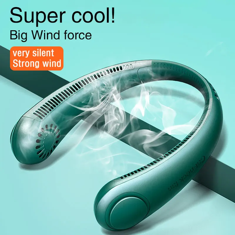 Шейный вентилятор без лопастей ленивый подвесной мини-вентилятор портативные