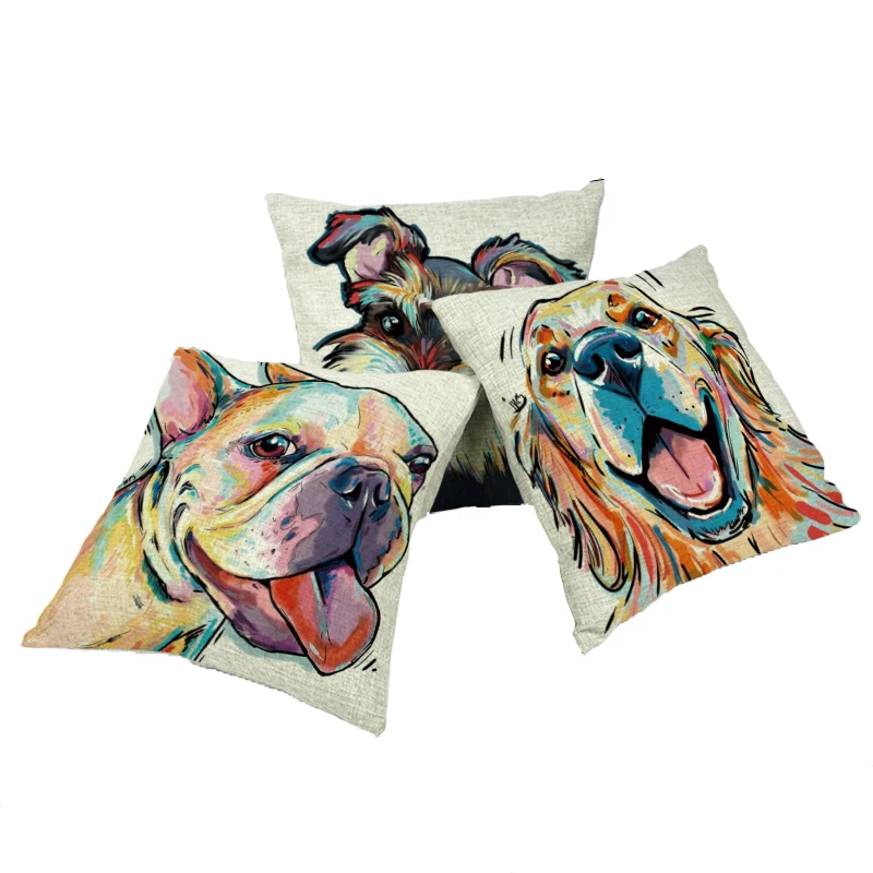 Чехлы для автомобиля Мультяшные и цветные золотые хлопковые Almofada Cojines 45 см x