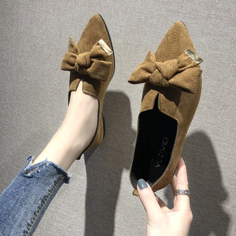 Тонкие женские туфли коллекция 2019 года сезон осень Новинка Корейская версия с