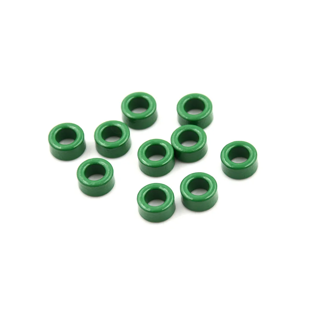 

10 Pcs Inductor Coils Green Toroid Ferrite Cores 10mm x 6mm x 5mm