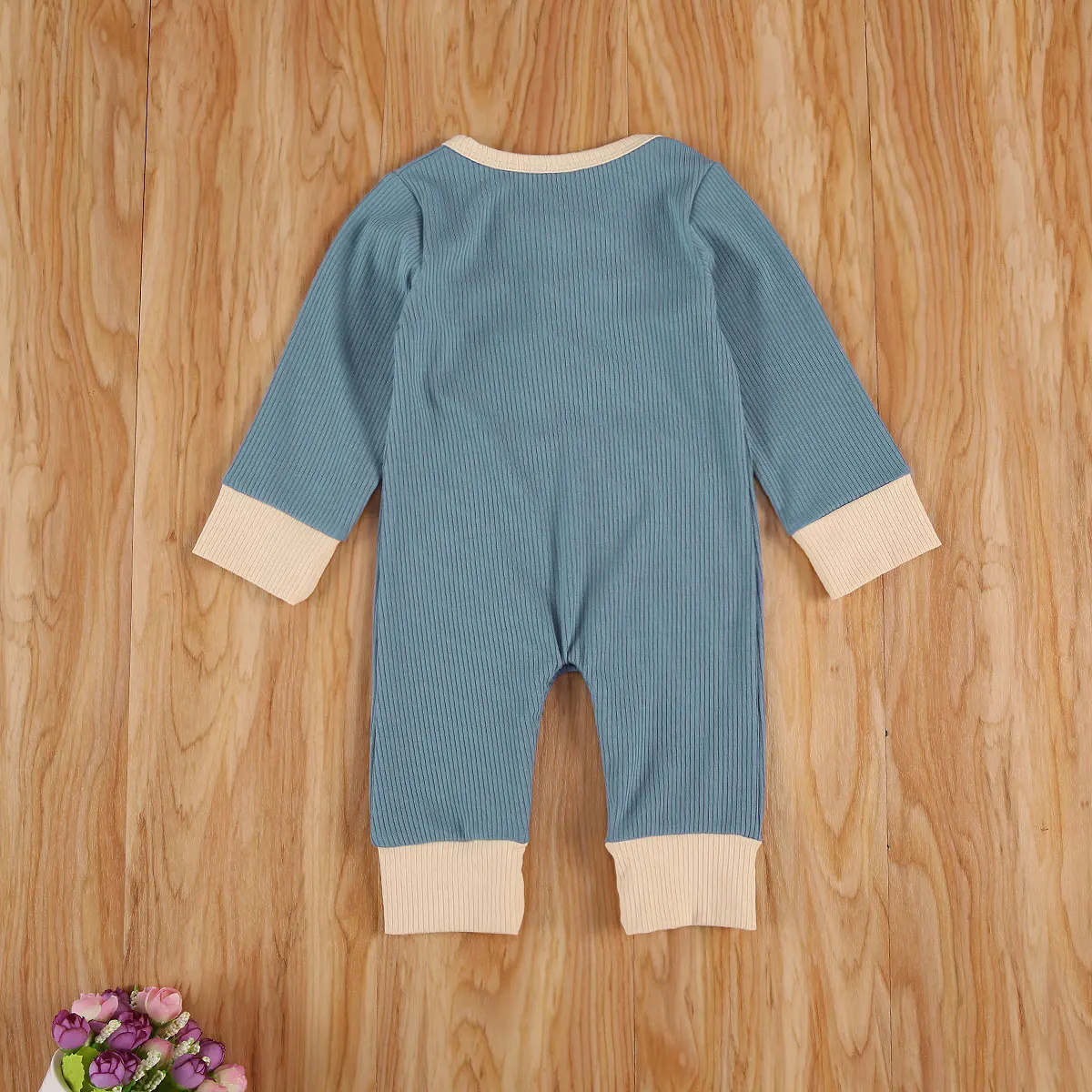 

Newborn Baby Long Sleeve Pocket Romper Fashion Long Sleeve Cotton Jumpsuit for Baby Girls Boys