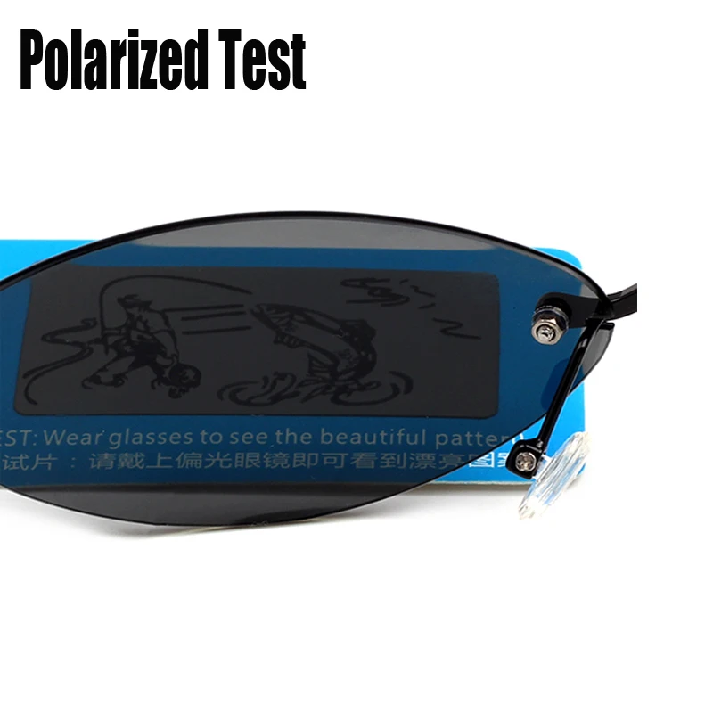 Очки солнцезащитные мужские без оправы ультралегкие Поляризационные солнечные