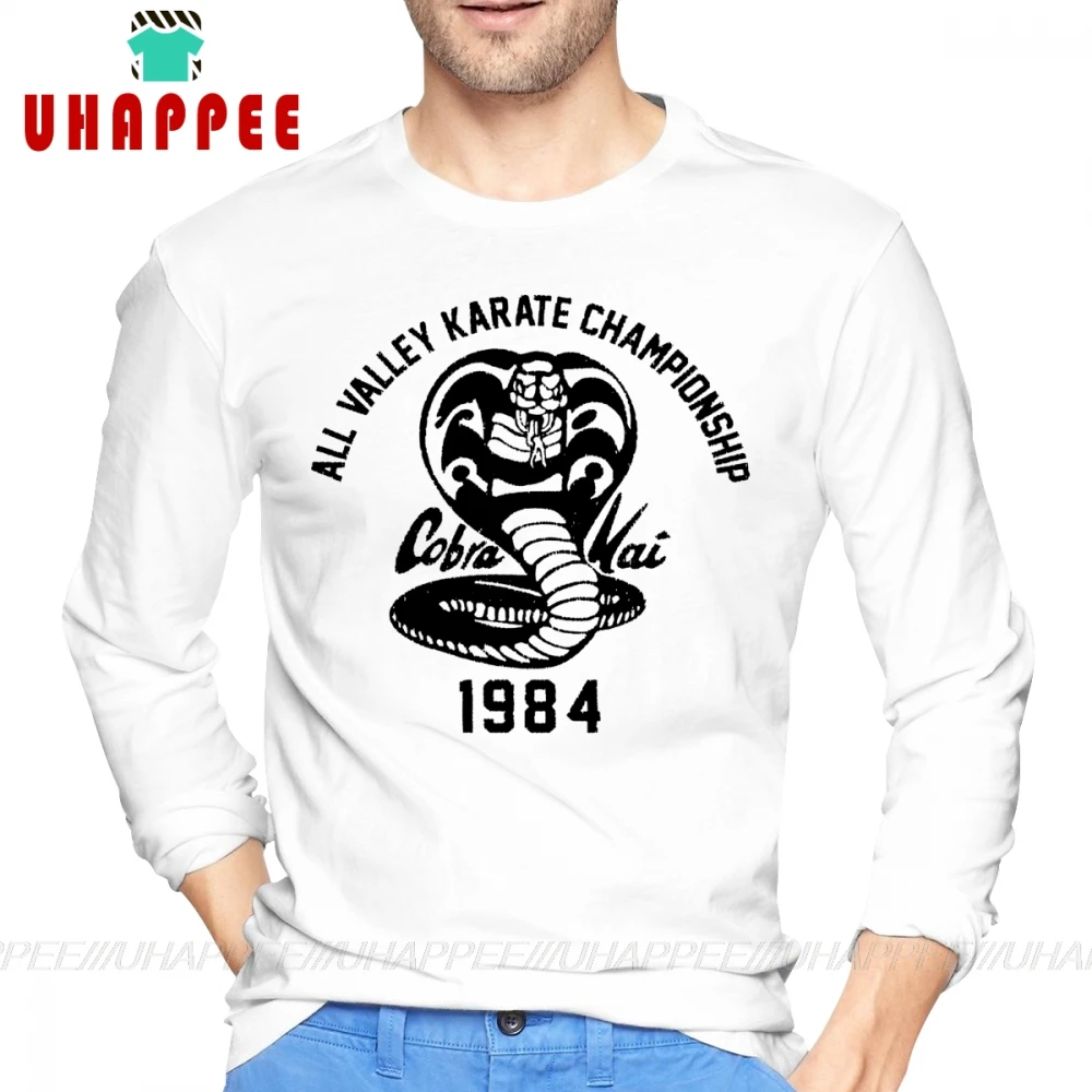 Для Мужчин's Кобра Кай круглым вырезом и с принтом на заказ длинным рукавом