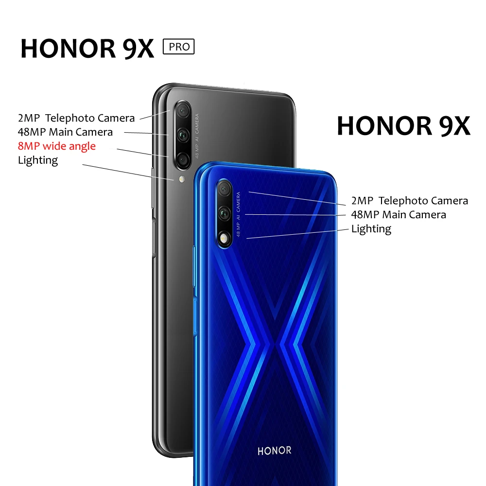 Новая модель,, Honor 9X Pro, смартфон, 4G, Android, подъемная камера, 48 МП, Kirin 810, 6,59 дюйма, ips, 2340X1080, 8 Гб ram, 256 ГБ rom