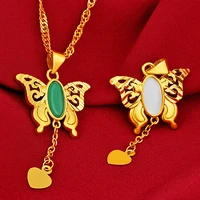not fade 14k gold filled necklace natural jade gemstone pendant for women fine pierscionki collares chain joya naszyjnik jewelry