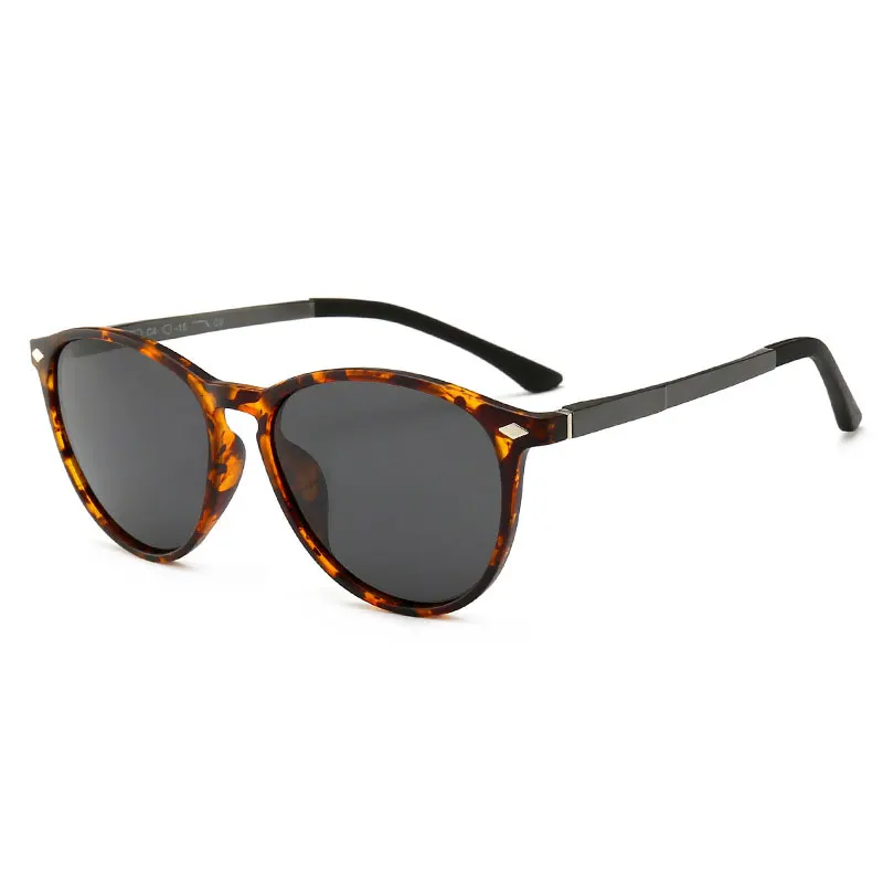 Reven Jate Men Women Classic Retro Rivet Polarized Sunglasses TR90 Legs Lighter Design Oval Frame UV400 Protection 9900