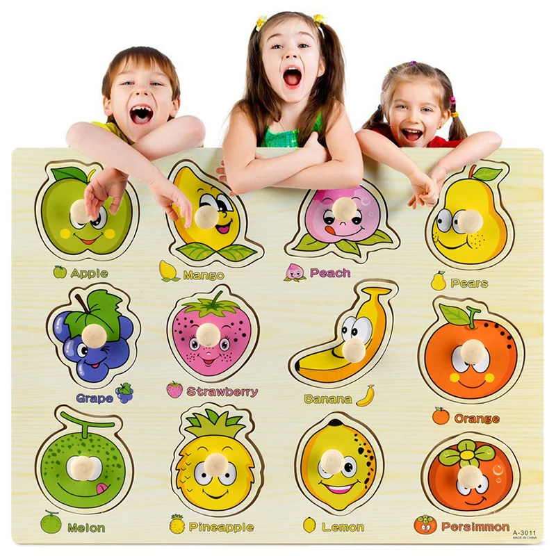 

Kids 3D Puzzle Wooden Toys Montessori Colorful Geometry Shape Cognition Wood Puzzle Children Early Learning Educational Toys