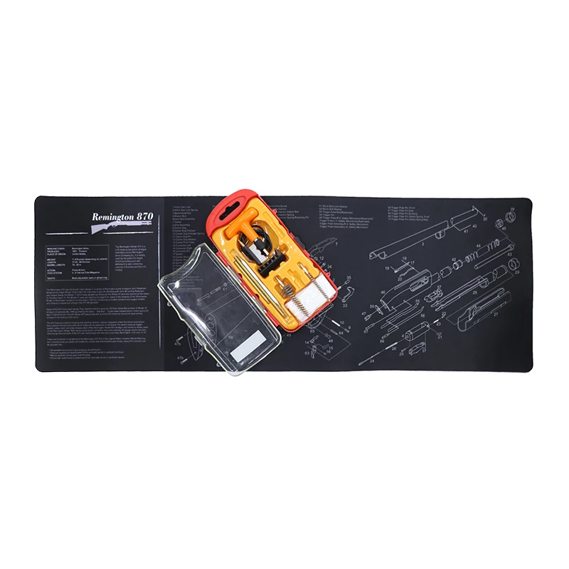 

Remington 870 Shooting Accessories Tactical Gun Cleaning Mat with Parts Diagram and Instructions for Use Repair Build Tool
