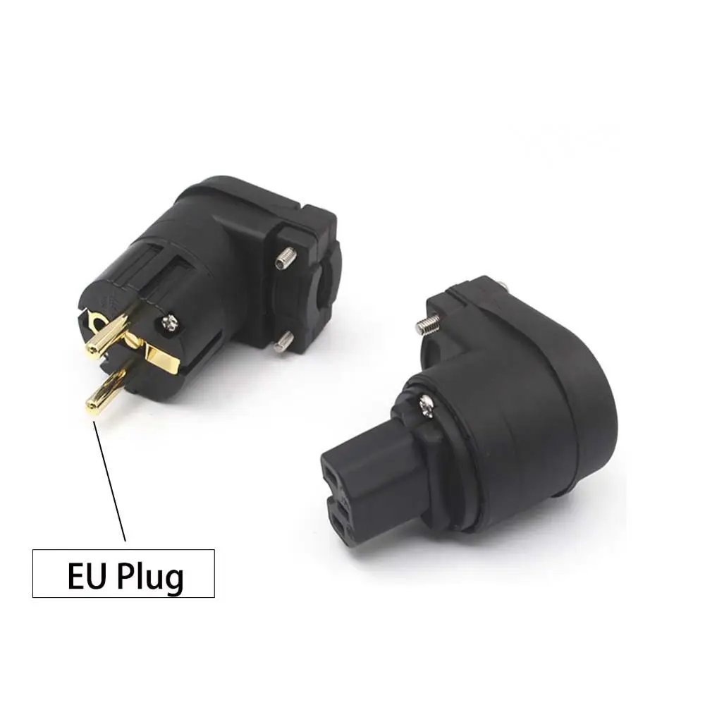 Thouliess pai HIFI 90 градусов позолоченный штекер питания EU/US/AU разъем IEC для усилителя