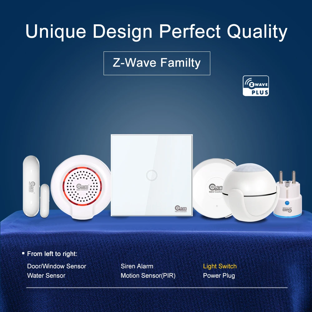 NEO Coolcam Z-wave настенный выключатель света 1CH банды Z Wave беспроводной умный пульт дистанционного управления ЕС выключатель света Автоматизация дома