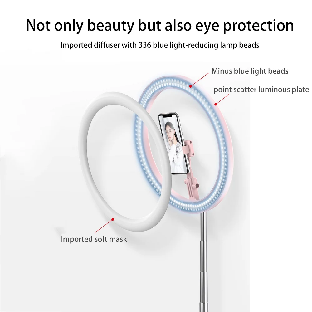 

LED Selfie Ring Light Mobile phone live folding bracket Dimmable Ring Light Camera Camera Phone Light for YouTube Fill Light