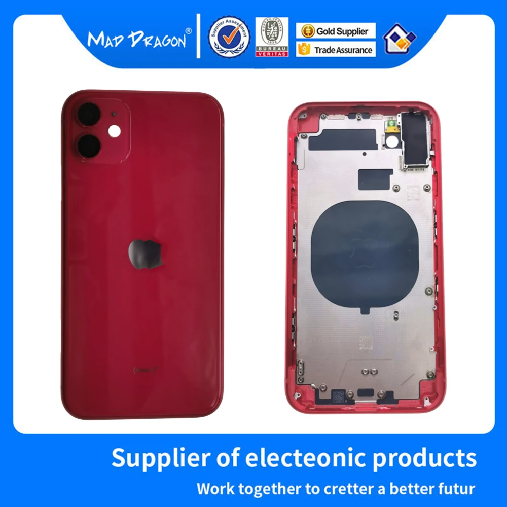 

NEW RED Glass cover For Apple 11 Cellular phone For iPhone 11 Cellular phone Red glass cover Back cover Original Assembly