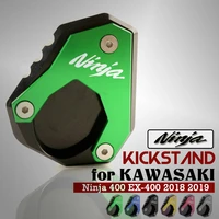 kickstand sidestand stand extension enlarger pad motorcycle accessories for kawasaki ninja 400 ex 400 ninja400 2018 2019 2020