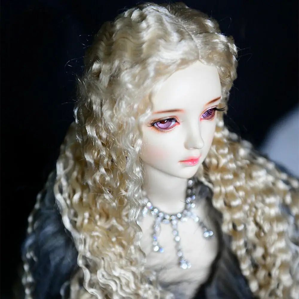 [Wamami] UU # блонд волнистый/обжимной мохеровый парик для 1/4 MSD 1/3 SD DZ AOD BJD Dollfie - купить