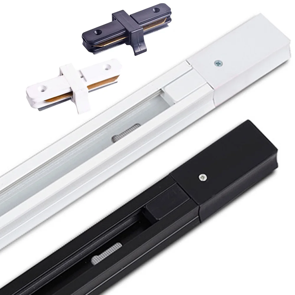 

Riel de pista LED de 0,5 M, 4 unids/lote, conectores de riel de luz de pista, rieles universales, pista de aluminio